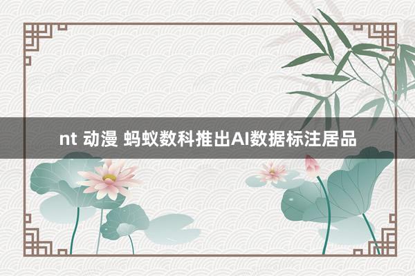 nt 动漫 蚂蚁数科推出AI数据标注居品